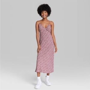 Wild Fable Purple Floral Midi Dress